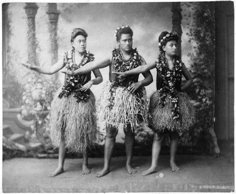 Studio Portrait Hula Dancers Hula Dancers Hawaiian History Old