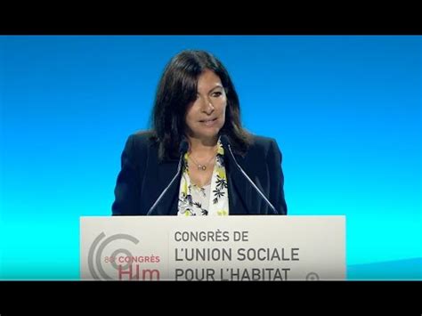 Congrès Hlm 2019 discours de Anne Hidalgo Maire de Paris YouTube