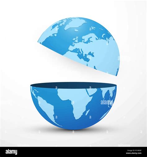 Divided Planet Earth Globe Stock Vector Image Art Alamy