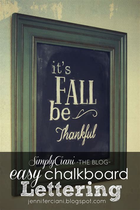 Easy Chalkboard Lettering Simply Ciani