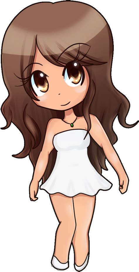 Cute Chibi Girl By Ladyselph Brown Hair Chibi Girl 600x1074 Png