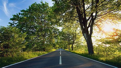 Hd Wallpaper Nature Road Way Asphalt Landscape Highway Sky