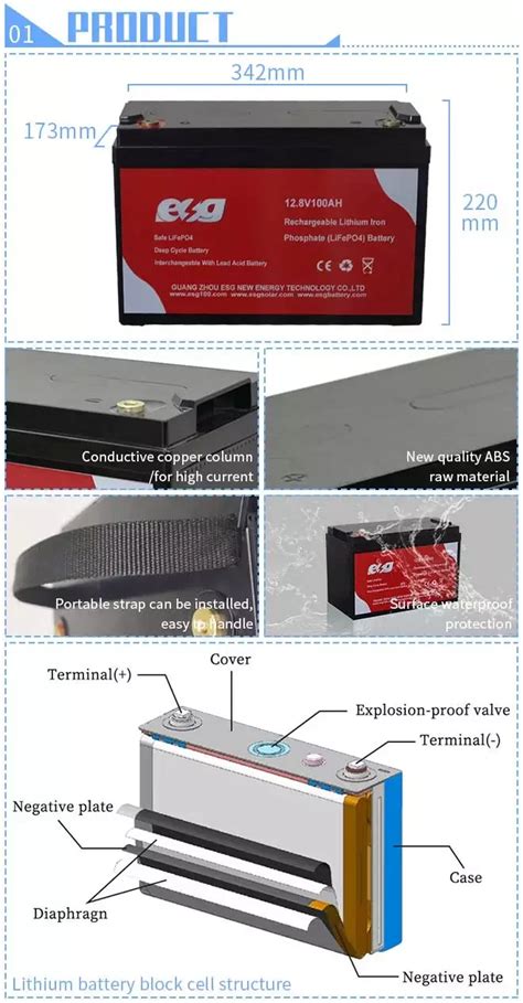 Esg Lithium Ion Lifepo4 Solar Energy System Battery 12 8v Lithium