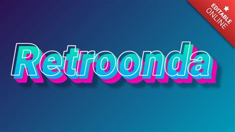 Retroonda D Flash Azul Y Rosa Generador De Efectos De Texto