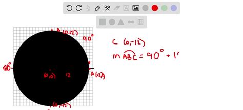 Solved A Find The Coordinates Of Point C B Find The Measure Of The Arc