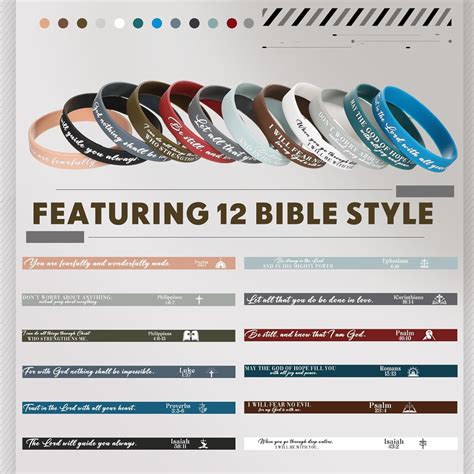 Bible Verses Bracelets Bulk Scripture Silicone Bracelets Inspirational