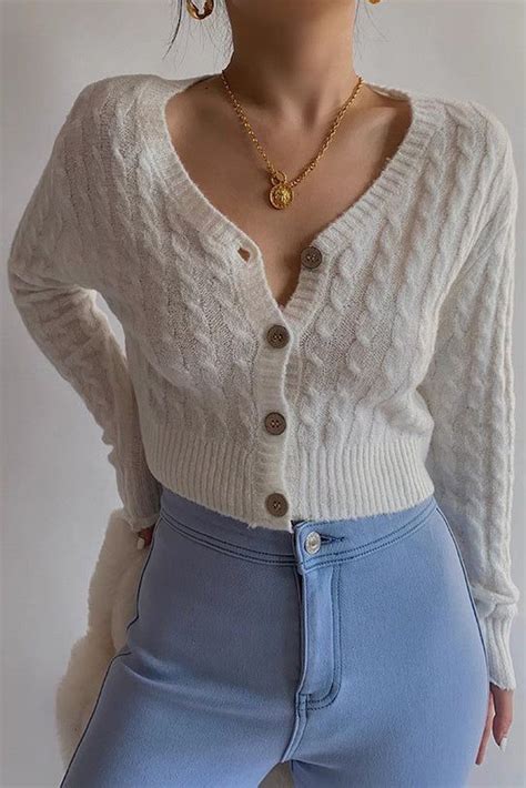 Women S Long Sleeve Cable Knit Button Cardigan Sweater Open Front