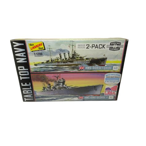 Lindberg Models Pack Hms King George V And Hms Dorsetshire Plastic