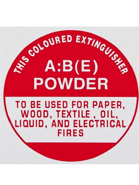 Abe Dry Powder Identification Sign Metal