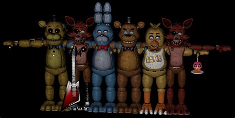 Fnaf 1 Pack V2 Release C4d By Souger222 On Deviantart