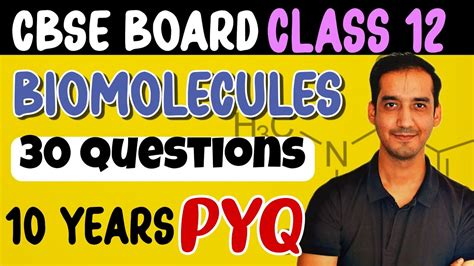 Biomolecules 30 Pyq Class 12 Chemistry Cbse Board Sourabh Raina Youtube