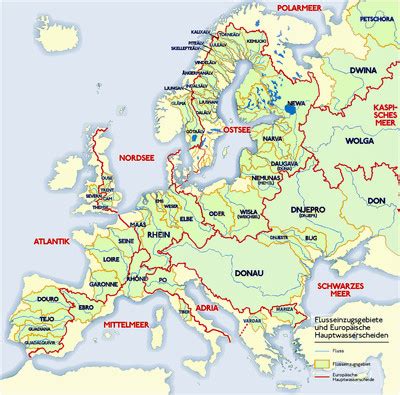 Europe Major Rivers Map – secretmuseum