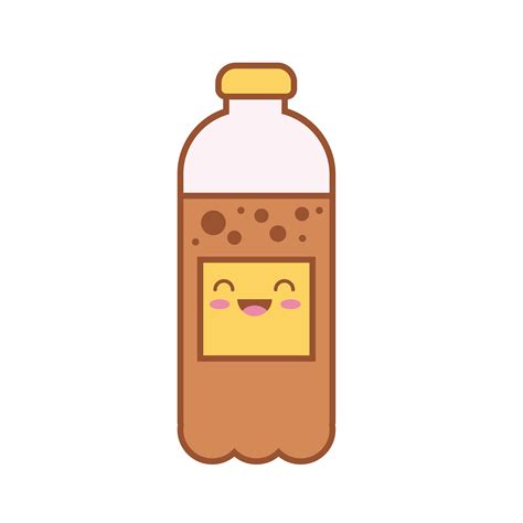 Botella De Agua Kawaii L Nea Y Estilo De Relleno Vector En Vecteezy