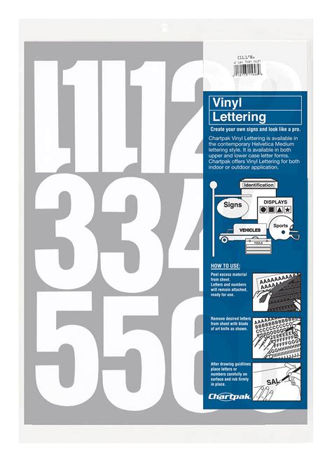 Snapklik Chartpak Self Adhesive Vinyl Numbers 4 Inches High