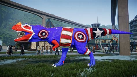 Captain America Ceratosaurus Jurassic World Evolution Dinosaur Skin