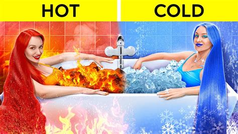 EXTREME HOT VS COLD CHALLENGE Ice Queen VS Fire Girl Adopted