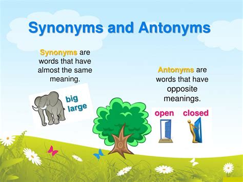 Ppt Synonyms And Antonyms Powerpoint Presentation Free Download Id