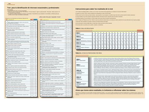 PDF Test para la identificación de intereses vocacionales y