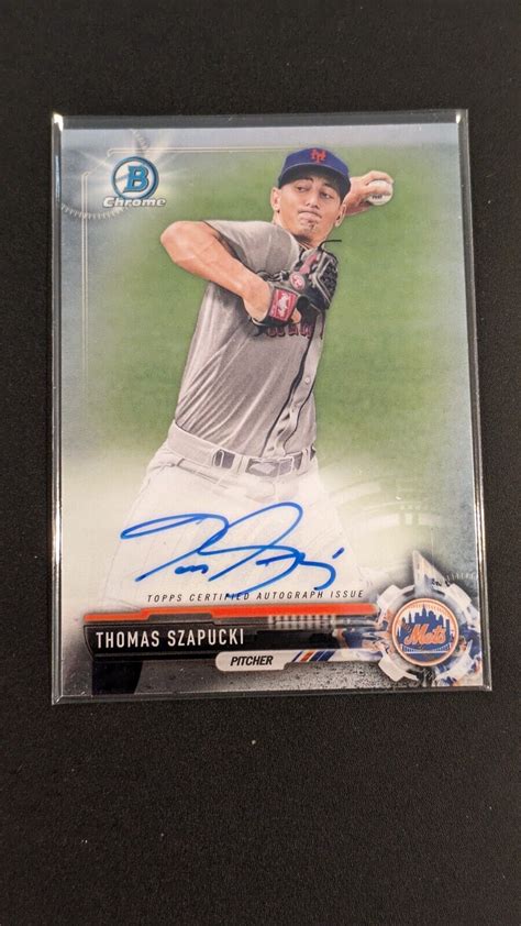 Bowman Chrome Prospect Auto Thomas Szapucki Cpa Ts Mets Ebay