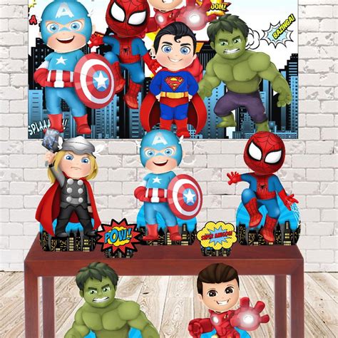 Kit Displays Painel Vingadores Cute Elo Produtos Especiais