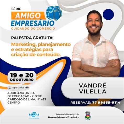 Prefeitura E Sebrae Promovem Palestra Gratuita Sobre Marketing E