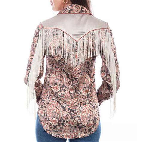 Scully Women S Fringe Paisley Print Snap Shirt Lammle S Lammle S Western Wear