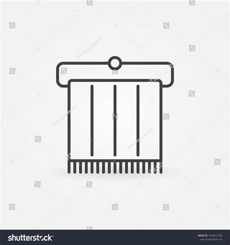 Towel On Holder Vector Concept Icon Stock Vector Royalty Free