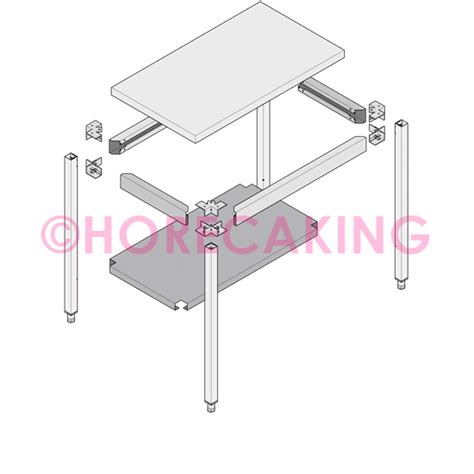 Rvs Werktafel Met Bodemschap X X Mm Demontabel Rand Kopen