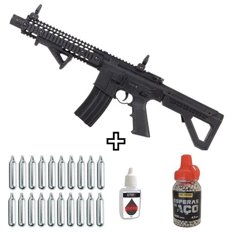 Carabina Crosman DPMS SBR M4 Full Auto Co2 4 5mm Prime Guns