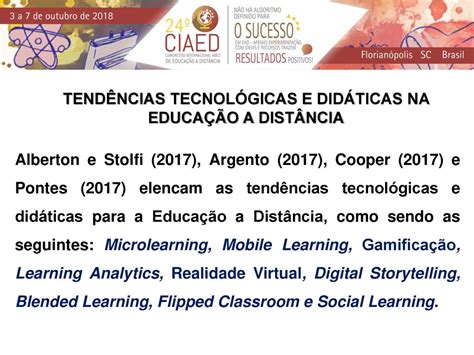 Tend Ncias Tecnol Gicas E Did Ticas Na Educa O A Dist Ncia Ppt Carregar