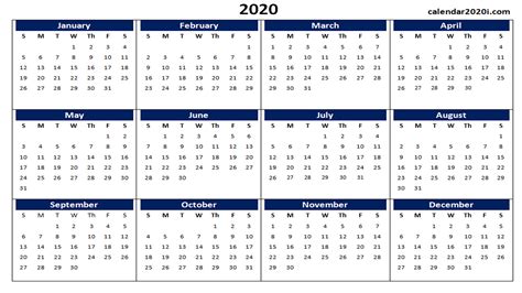 2020 Calendar Png Transparent Images