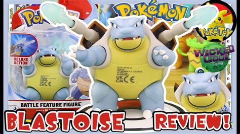 WICKED COOL TOYS Pokémon BLASTOISE Battle Feature Figure Review and