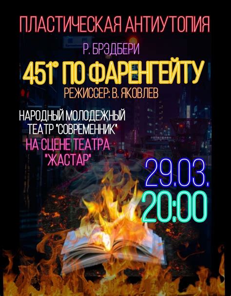 451 градус по Фаренгейту. Премьера! - Система онлайн-покупки билетов в ...