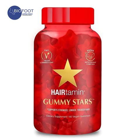 Hairtamin Gummy Stars Hair Vitamin 60vegan Gummies Online Shopping