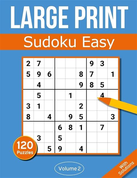 Sudoku Large Print Easy Large Print Sudoku Puzzle Book For Adults