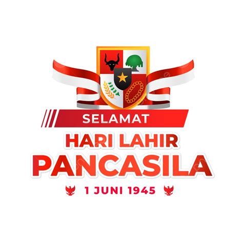 Feliz Aniversário Pancasila 1 De Junho De 1945 Vetor Png Dia Da