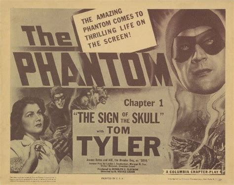 A Lobby Card For The Columbia Film Serial The Phantom Starring Tom