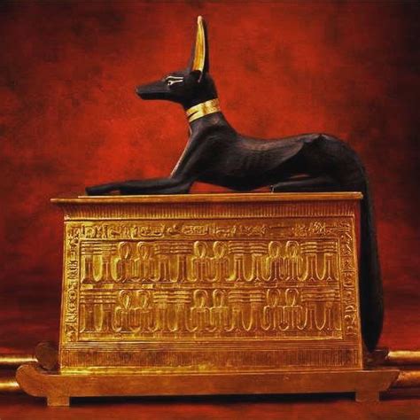 Tatue Of The Jackal God Anubis Inpw From The Tomb Of Tutankhamun