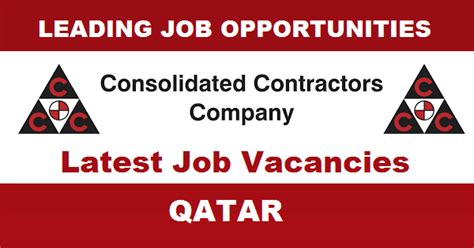 Consolidated Contractors Company Job Vacancies Qatar