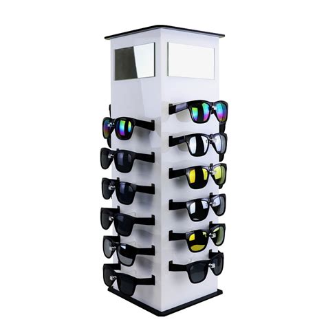 Rotating Acrylic Eyewear Display Stand For Glasses Store Sunglasses