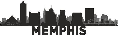 Memphis Svg City Skyline Svg Tennessee Svg Memphis Vector Etsy