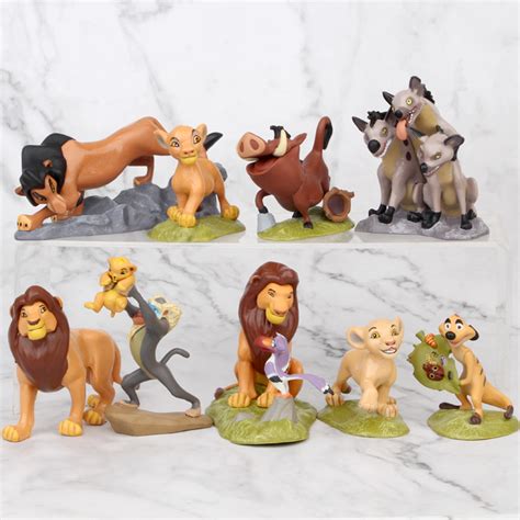 9Pcs Set 6 9cm Disney Movie The Lion King Mufasa Rafiki Sarabi Simba