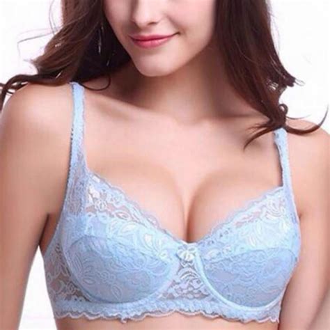 Saient Women Lace Bra Sexy Unlined Underwire Push Up Bra Lingerie