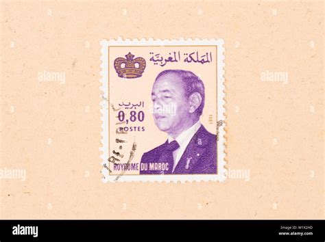 MOROCCO CIRCA 1980 A Stamp Printed In Morocco Shows The King Circa