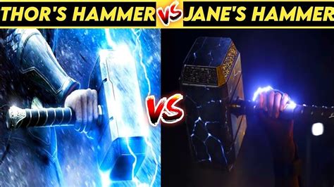 Thor S Old Hammer Vs Jane Foster S Broken Hammer Thor Vs Jane Foster