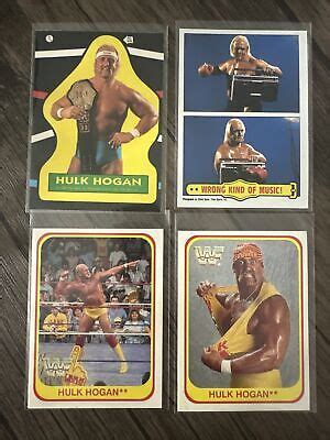 Hulk Hogan Topps Merlin Wwf Sticker Rc Rookie Wwe Lot Of