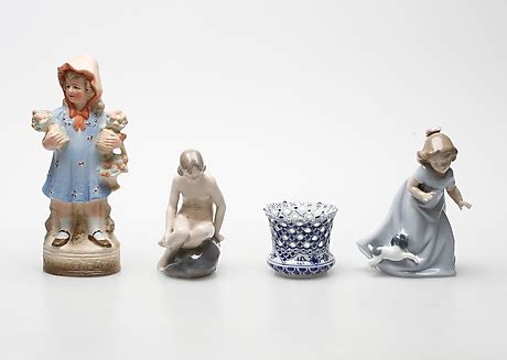 Figuriner Samt Vas Porslin Bland Annat Royal Copenhagen Keramik