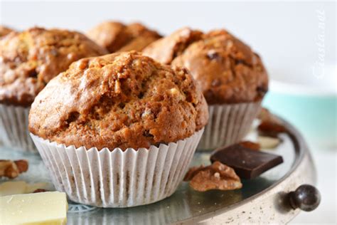 Muffinki bananowe z czekoladą i bakaliami Ciasta net