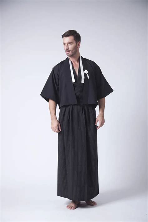 Japan Kimono Samurai Turnouts Man Male Brocade Forging Kimono Cosplay