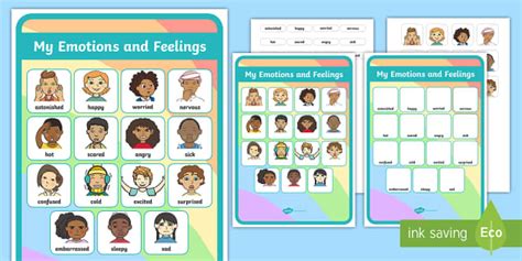 Teaching Emotions Toolkit Vocabulary Matching Mat Twinkl